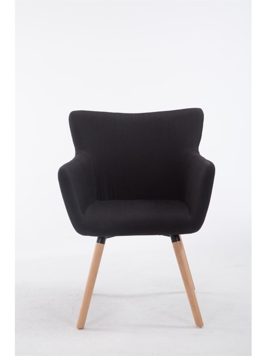 Besøgsstol Antwerp stof Natura, sort