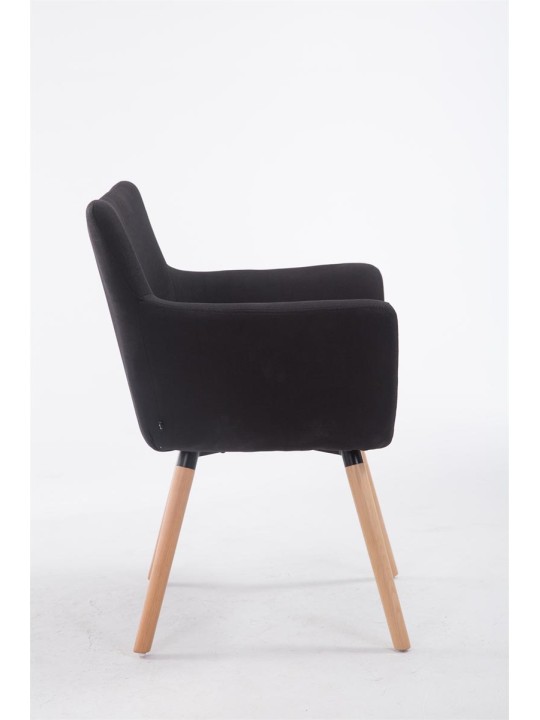 Besøgsstol Antwerp stof Natura, sort