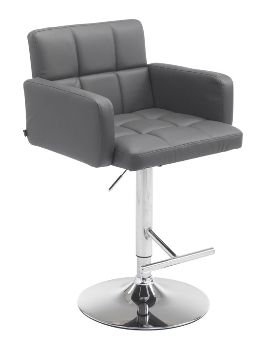 Barstol Los Angeles imiteret læder C, grå Barstol Los Angeles imiteret læder C, grå