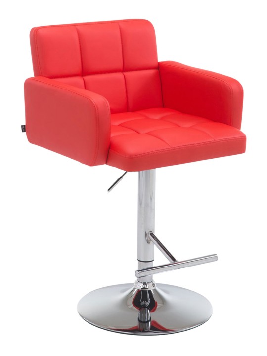 Barstol Los Angeles imiteret læder C, rød