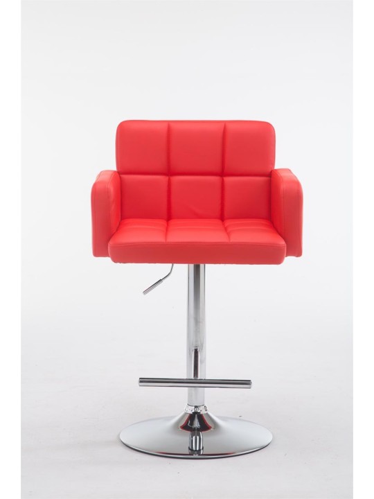 Barstol Los Angeles imiteret læder C, rød