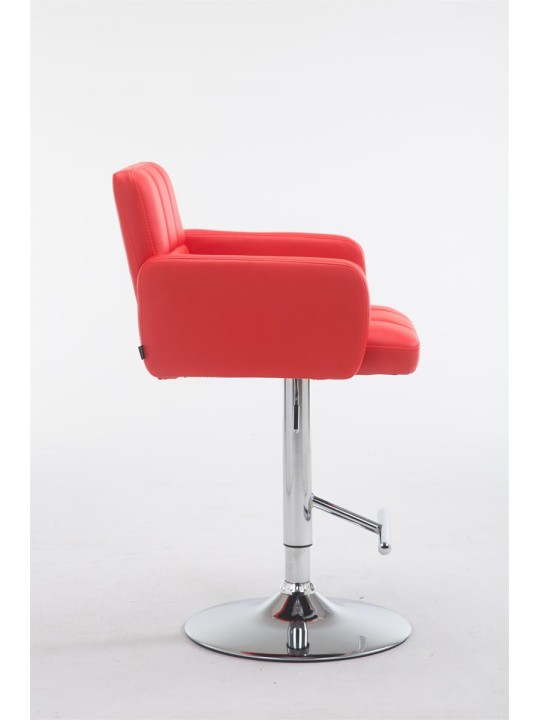 Barstol Los Angeles imiteret læder C, rød