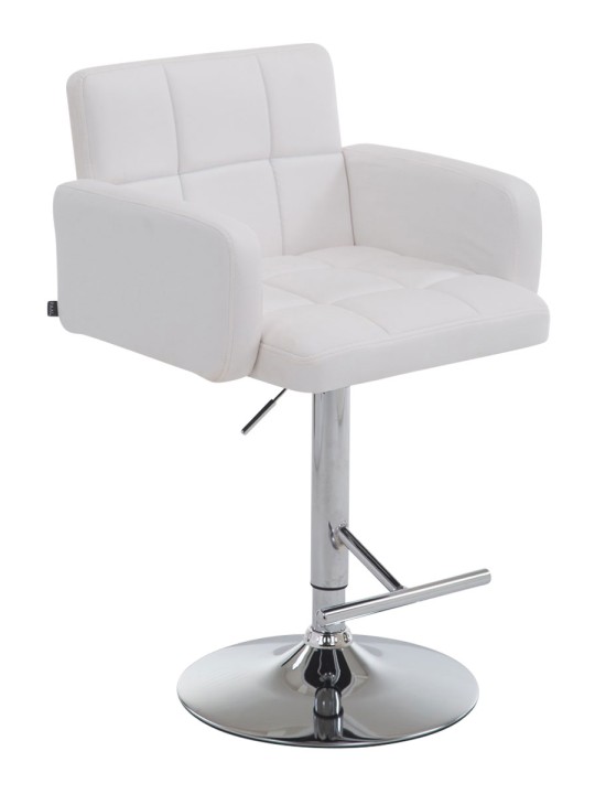 Barstol Los Angeles imiteret læder C, hvid