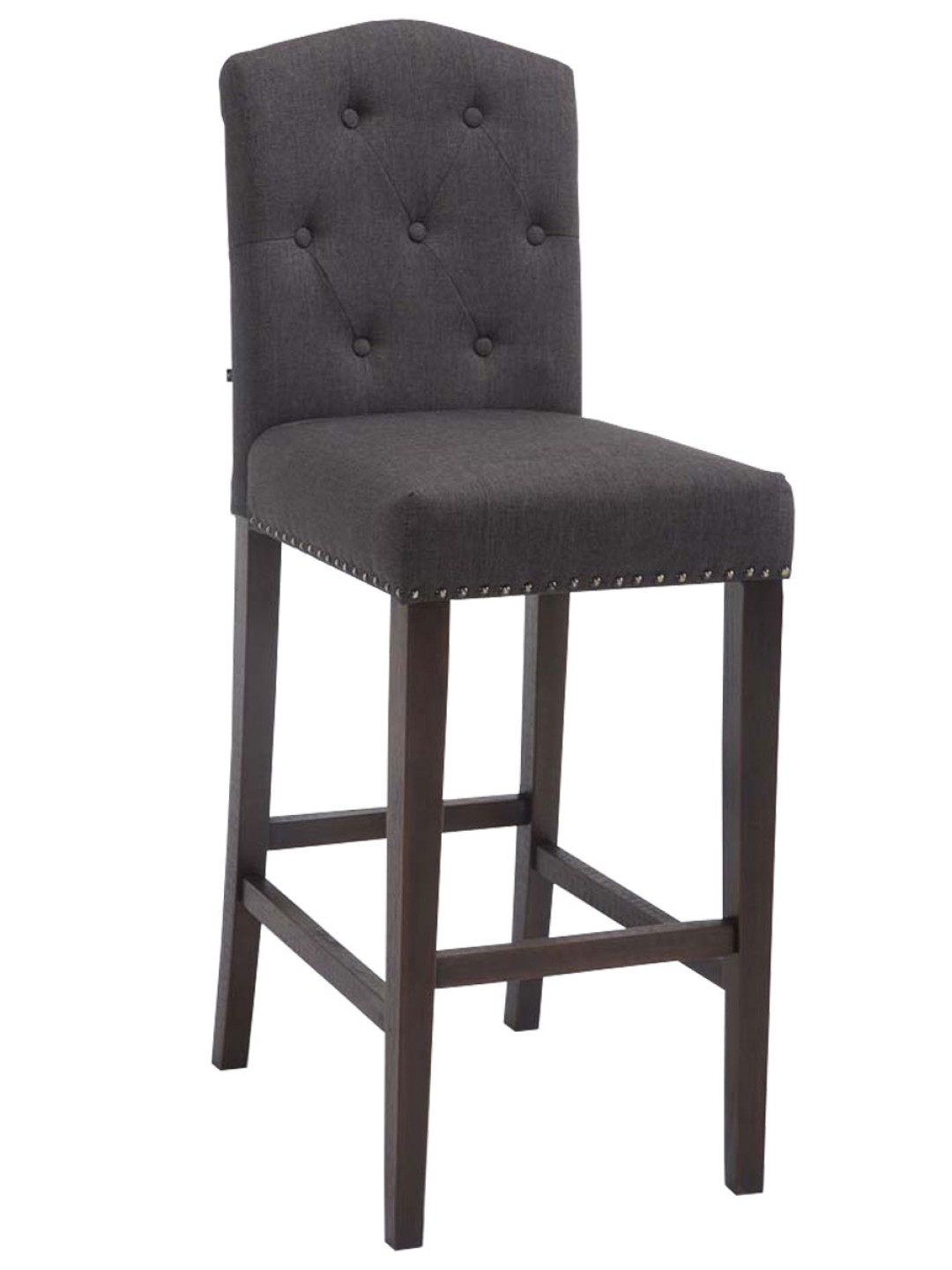 Barstol Louise stof antik, mørkegrå