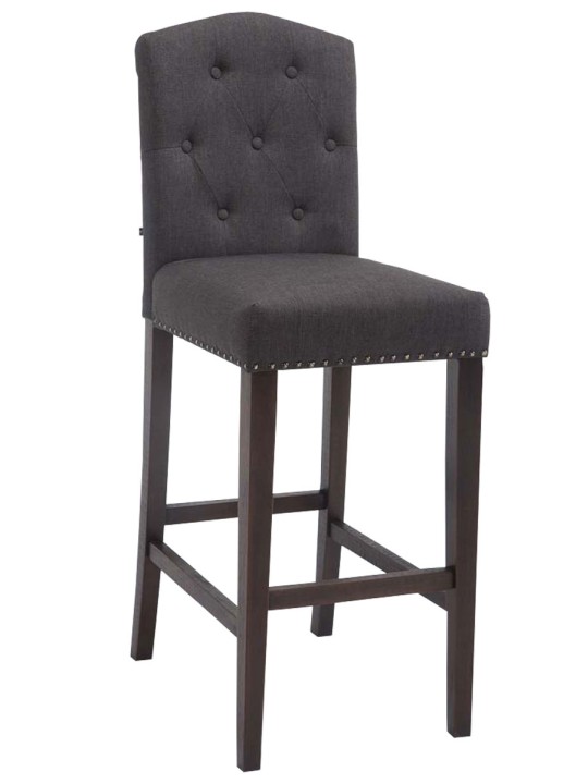 Barstol Louise stof antik, mørkegrå