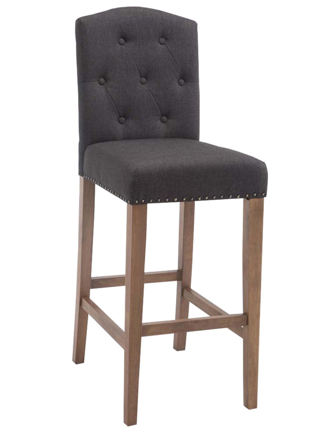 Barstol Louise stof antik-let, mørkegrå