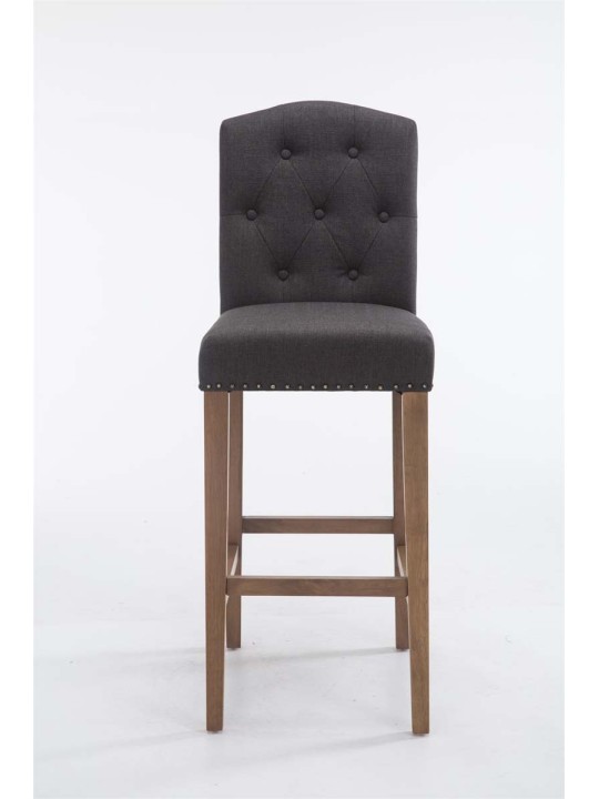 Barstol Louise stof antik-let, mørkegrå