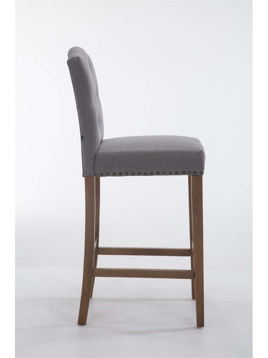 Barstol Louise stof antik-let, lysegrå