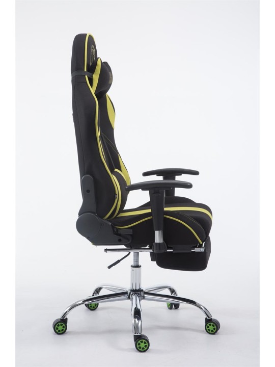 Racing kontorstol Limit V2 stof med fodstøtte, sort/grøn