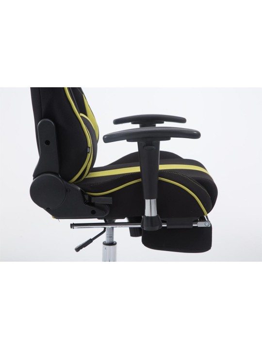 Racing kontorstol Limit V2 stof med fodstøtte, sort/grøn