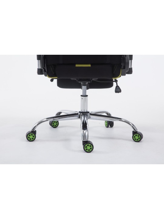 Racing kontorstol Limit V2 stof med fodstøtte, sort/grøn