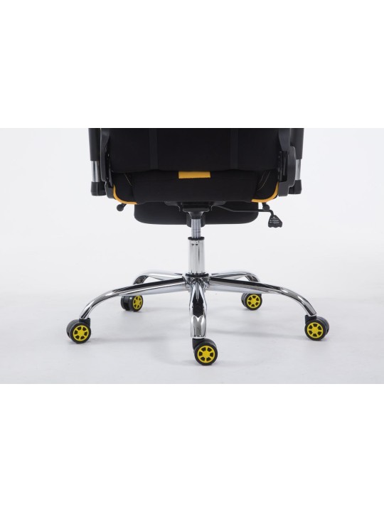 Racing kontorstol Limit V2 stof med fodstøtte, sort/gul