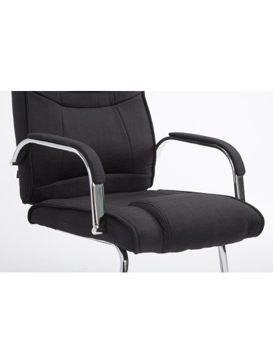 Besøgsstol Attila stof, sort