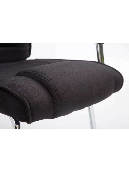 Besøgsstol Attila stof, sort