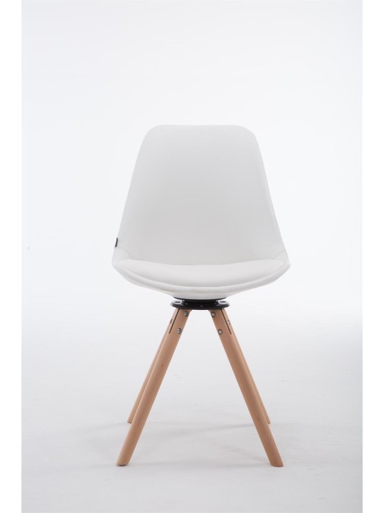 Calais Visitor Chair Roterbar Natura Rund, hvid Calais Visitor Chair Roterbar Natura Rund, hvid