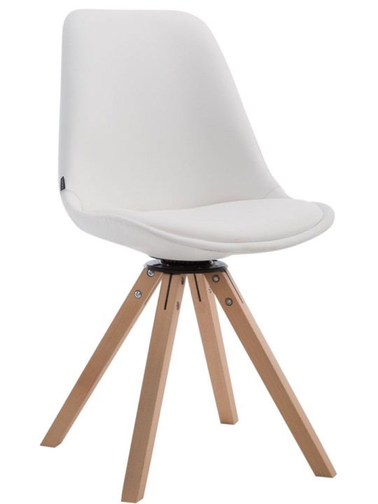 Besøgsstol Calais drejelig Natura Square, hvid