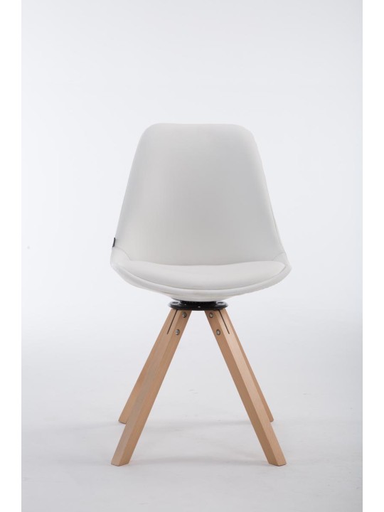 Besøgsstol Calais drejelig Natura Square, hvid