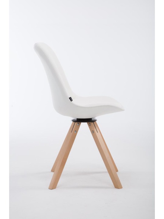 Besøgsstol Calais drejelig Natura Square, hvid