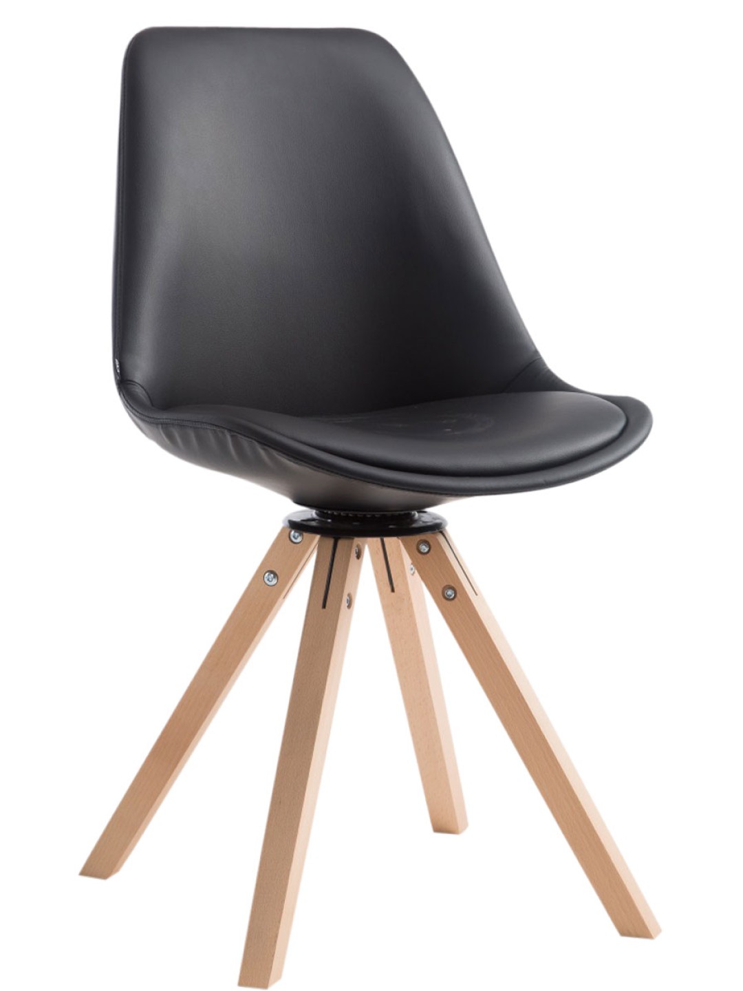 Besøgsstol Calais drejelig Natura Square, sort