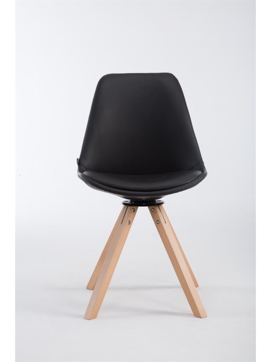 Besøgsstol Calais drejelig Natura Square, sort