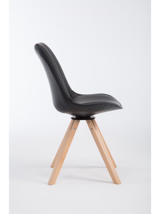 Besøgsstol Calais drejelig Natura Square, sort