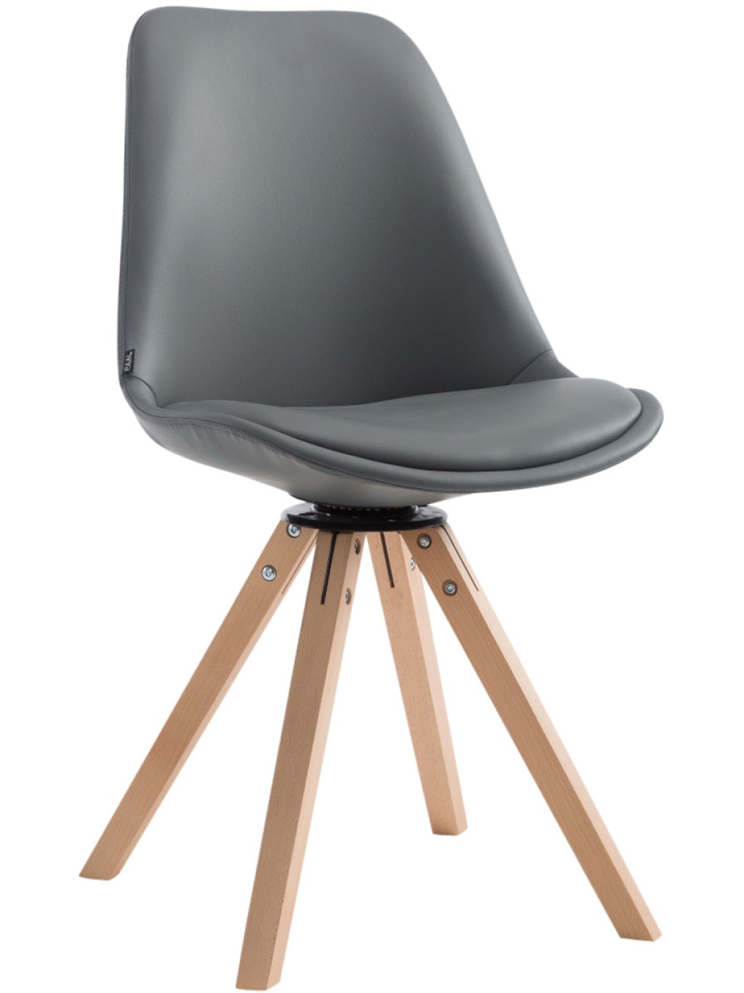 Besøgsstol Calais drejelig Natura Square, grå