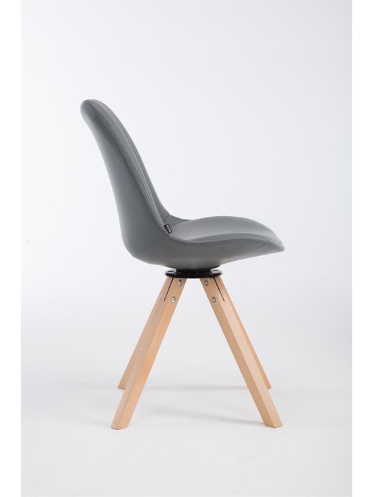 Besøgsstol Calais drejelig Natura Square, grå