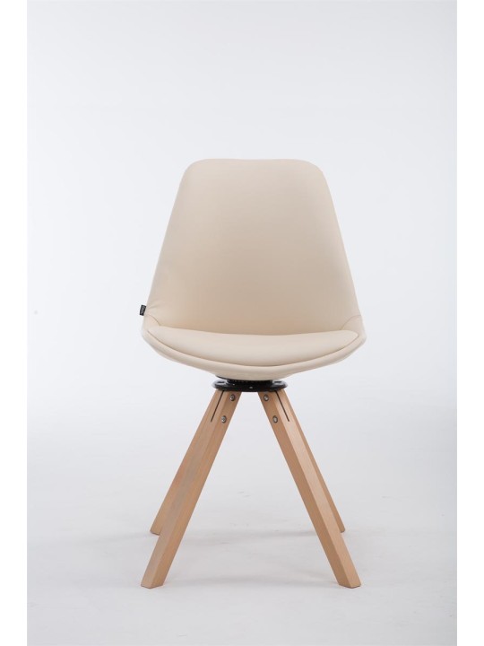 Besøgsstol Calais drejelig Natura Square, creme