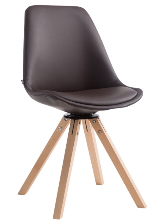 Besøgsstol Calais drejelig Natura Square, brun