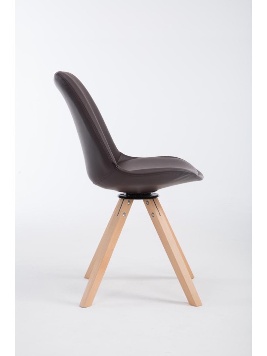 Besøgsstol Calais drejelig Natura Square, brun