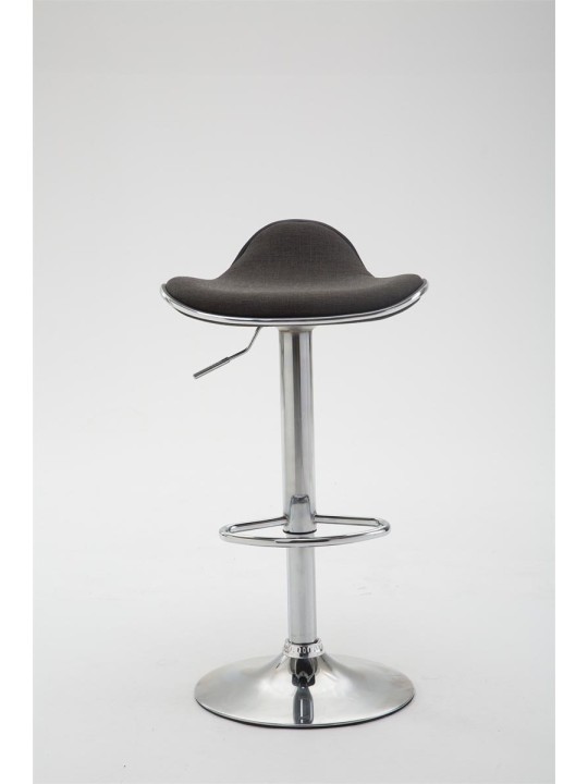 Barstol Shanghai stof krom, mørkegrå