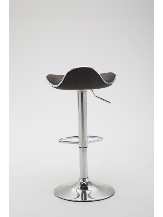 Barstol Shanghai stof krom, mørkegrå