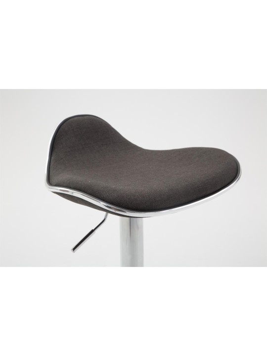 Barstol Shanghai stof krom, mørkegrå