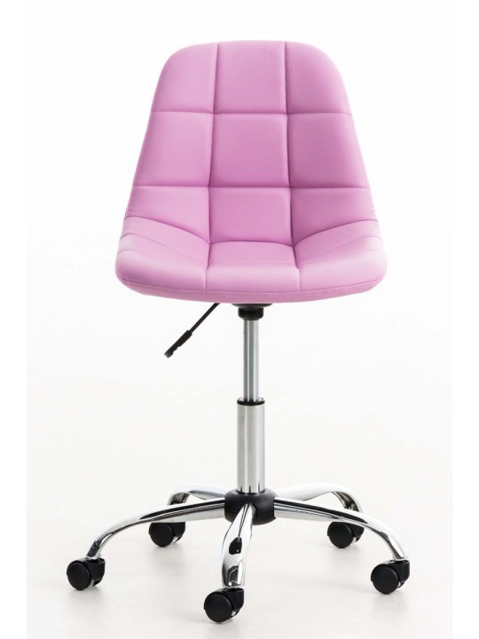 Emil kontorstol i imiteret læder, pink Emil kontorstol i imiteret læder, pink