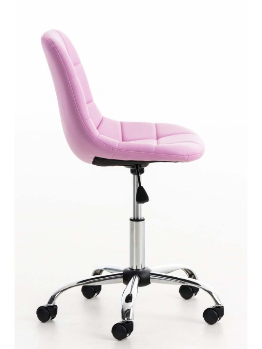 Emil kontorstol i imiteret læder, pink Emil kontorstol i imiteret læder, pink