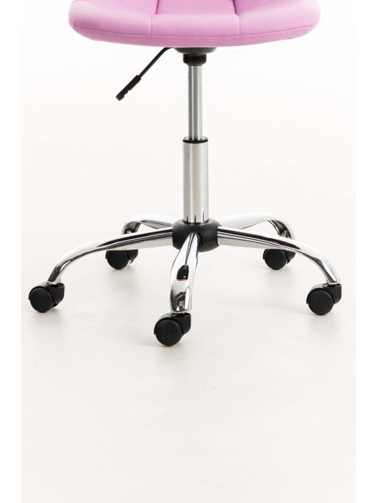 Emil kontorstol i imiteret læder, pink Emil kontorstol i imiteret læder, pink