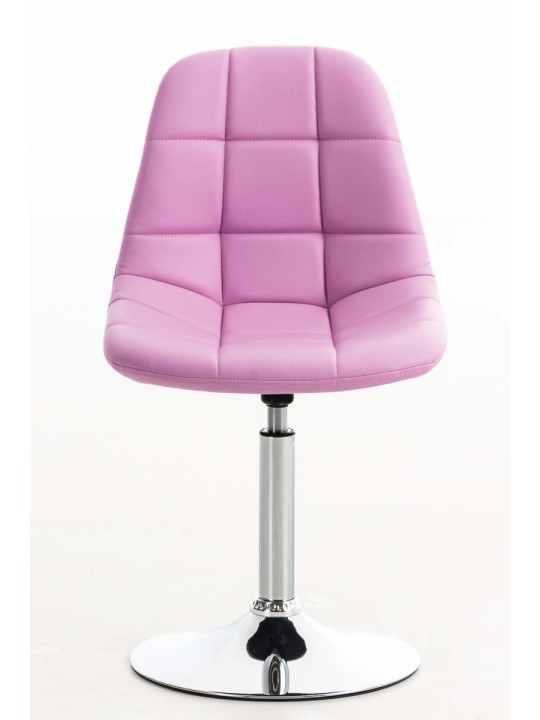 Stol Emil imiteret læder, pink