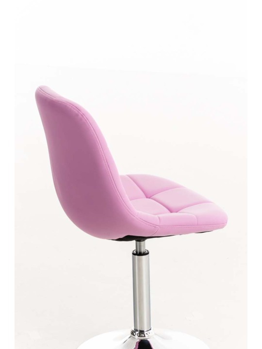 Stol Emil imiteret læder, pink