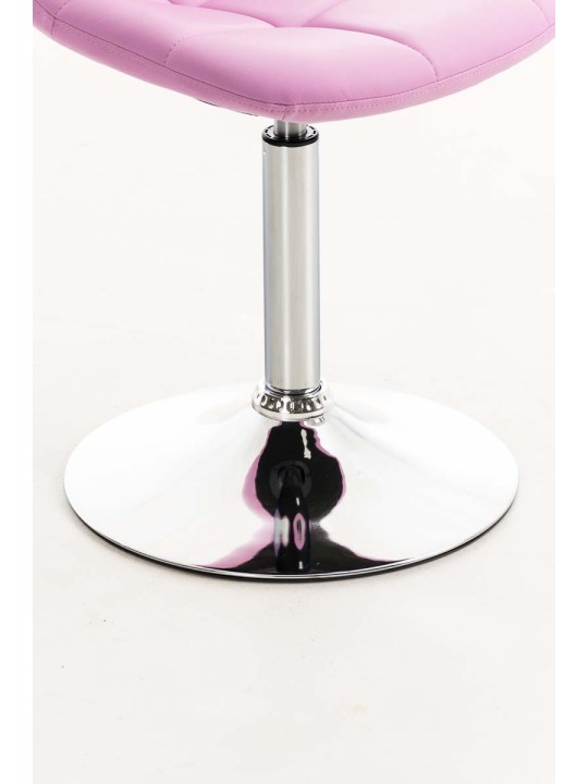 Stol Emil imiteret læder, pink
