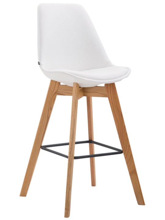 Barstol Metz imiteret læder Natura, hvid