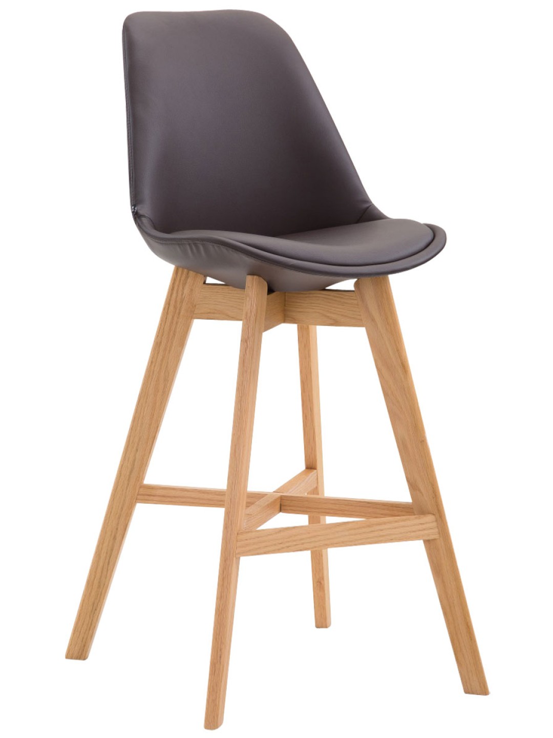 Barstol Cannes imiteret læder Natura, brun