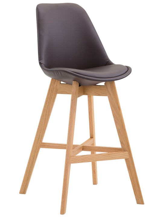 Barstol Cannes imiteret læder Natura, brun