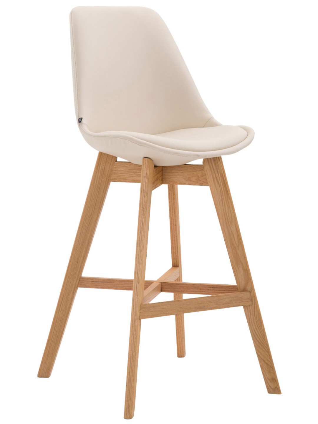 Barstol Cannes imiteret læder Natura, creme