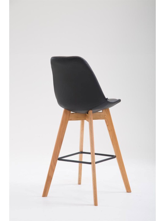 Barstol Metz imiteret læder Natura, sort