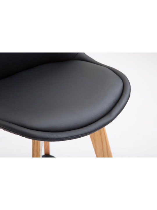 Barstol Metz imiteret læder Natura, sort