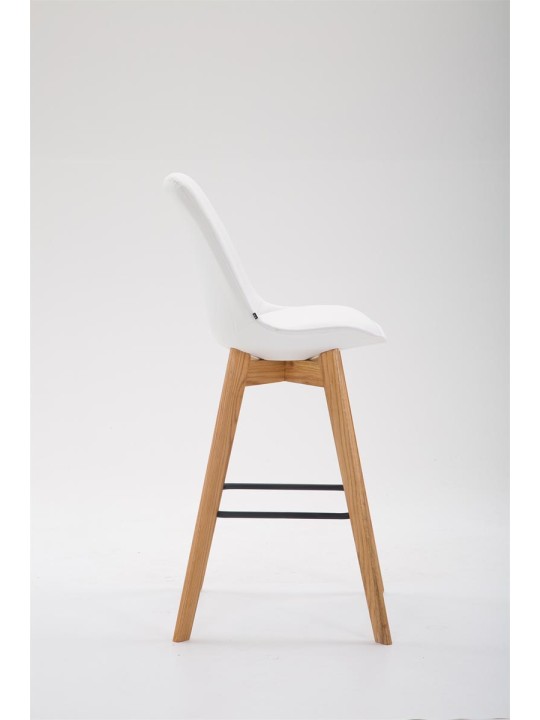 Barstol Metz imiteret læder Natura, hvid