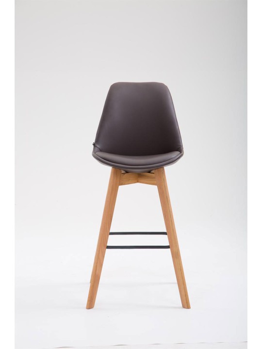 Barstol Metz imiteret læder Natura, brun