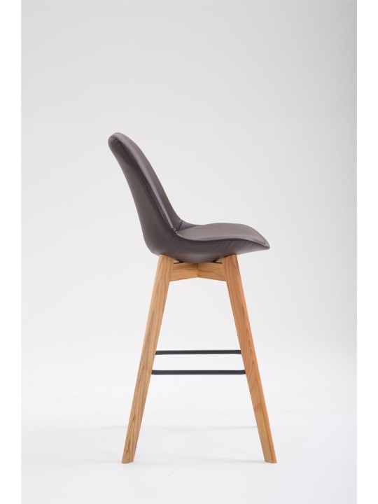 Barstol Metz imiteret læder Natura, brun