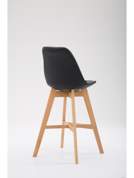 Barstol Cannes imiteret læder Natura, sort