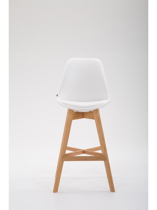 Barstol Cannes imiteret læder Natura, hvid